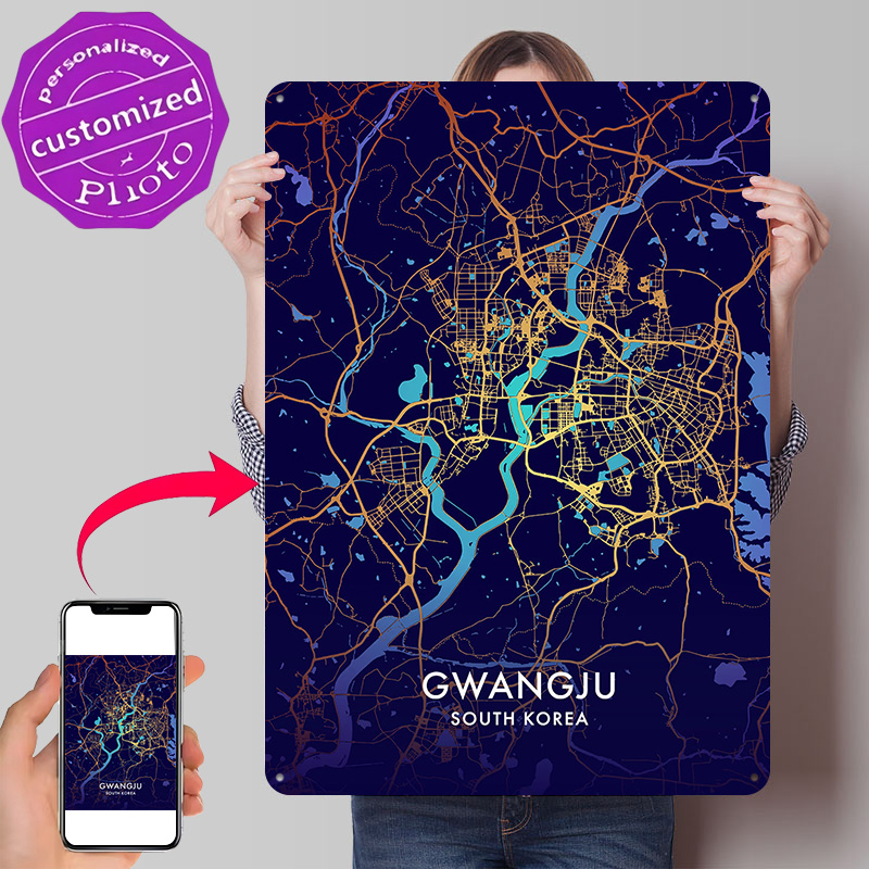 Custom Map Poster - Mapa da Cidade de Gwangju em