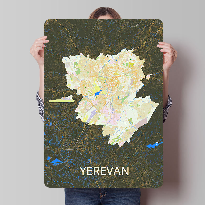 Custom Map Poster - Mapa da Cidade de Yerevan em