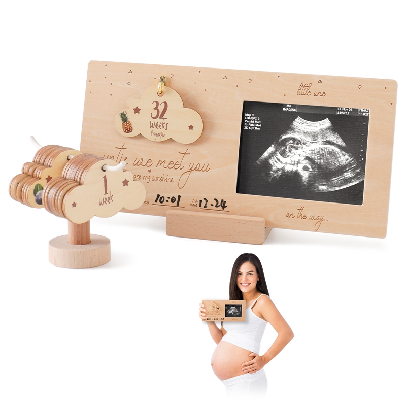 Moldura de sonograma para bebê - Engraved Wood Frame avaliação e preço