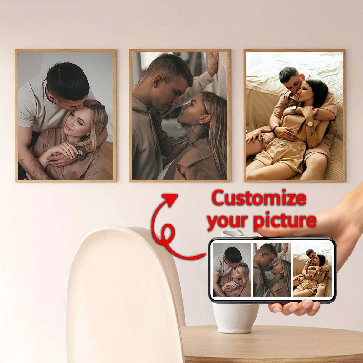 Tríptico - Pintura a Óleo em M - Engraved Wood Frame avaliação e preço