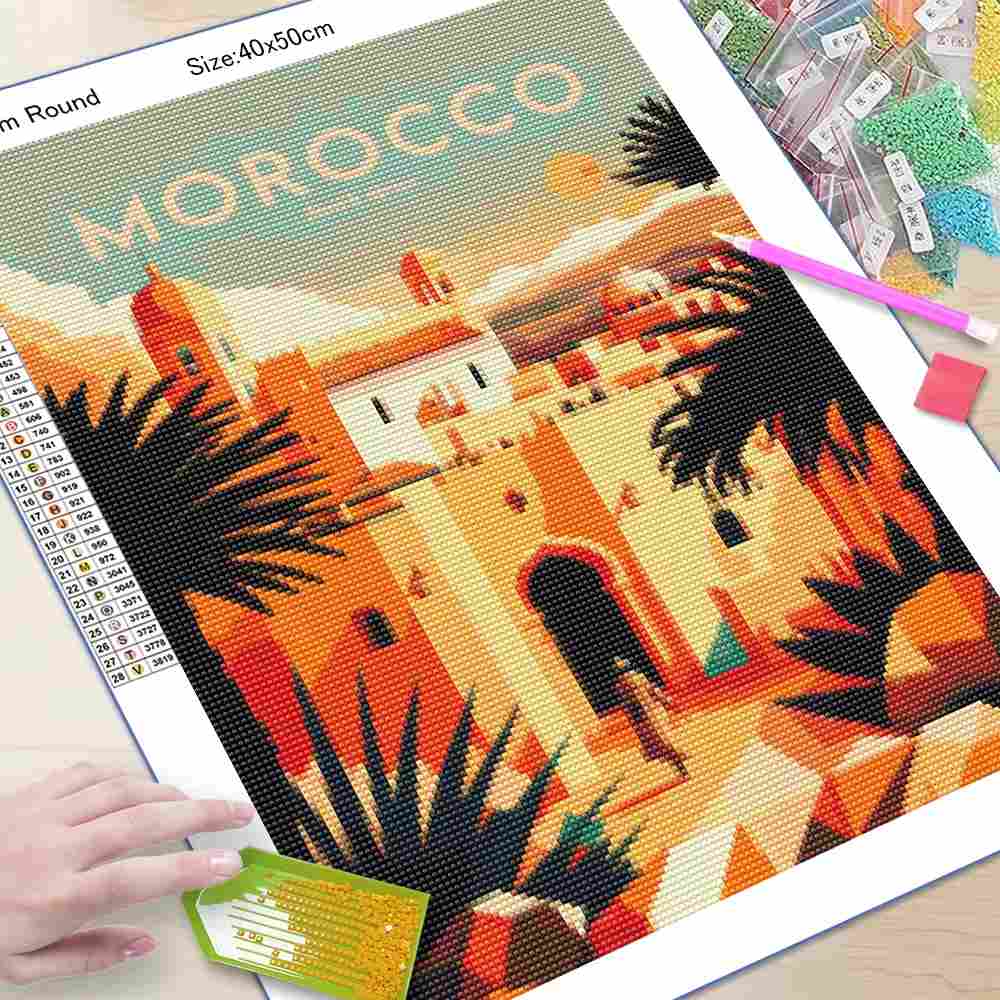 Pintura em Diamante: Paisagem  - Photo Mosaic Print avaliação e preço