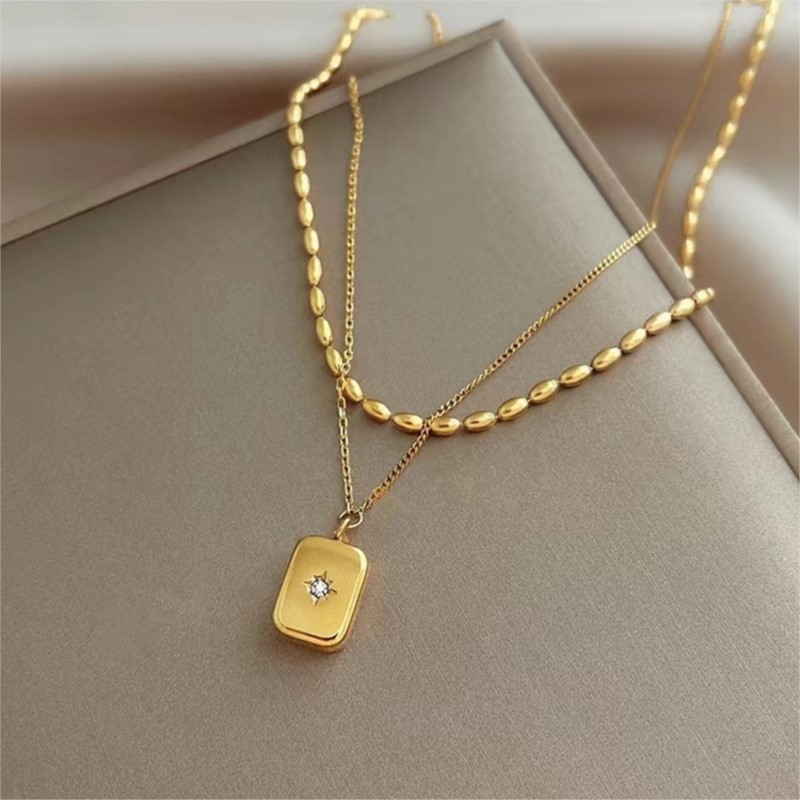 Anenjery 316l aço inoxidável d - Birth Flower Necklace avaliação e preço