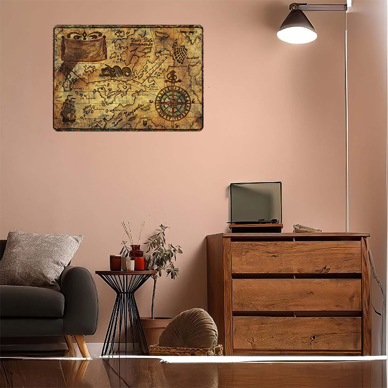 Mapa Vintage do Mundo Impresso - Custom Map Poster avaliação e preço